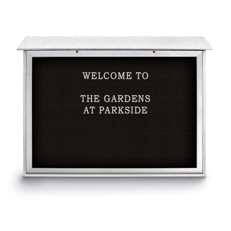 United Visual Products Outdoor Enclosed Combo Board, 48"x36", Black Frame/Blue & Black UVCB4836ODB-BLUE-BLACK